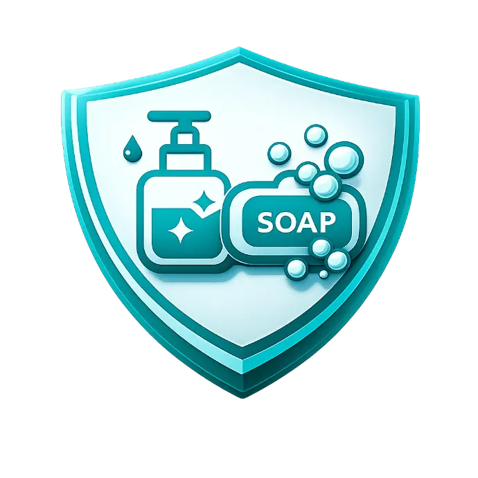 Excellent resistance to soaps and detergents